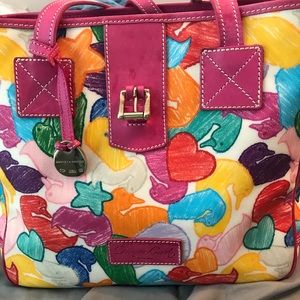 Brightly colored DB purse